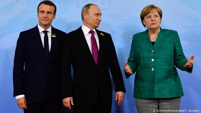 Путин, Меркель и Макрон без Зеленского обсудили ситуацию на Донбассе