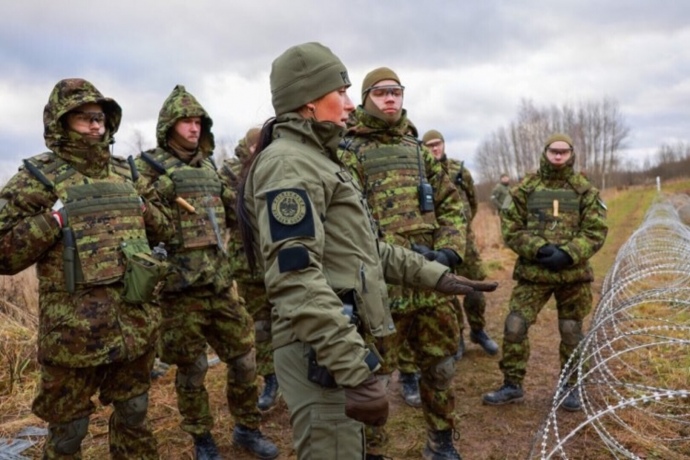 Эстония завершила установку временного ограждения на границе с Россией
