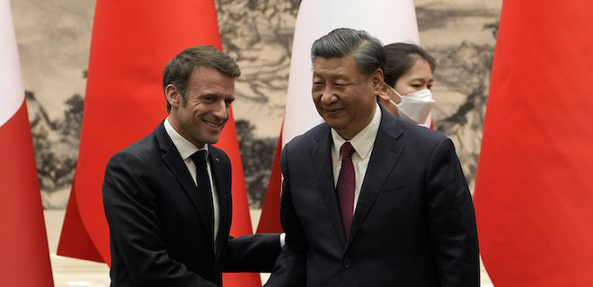 Лідери Франції та Китаю оприлюднили спільну декларацію за результатами візиту Макрона до Пекіна