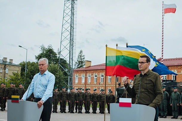 Президент Гітанас Науседа зустрівся з прем’єр-міністром Польщі Матеушем Моравецьким у Сувалках у четвер