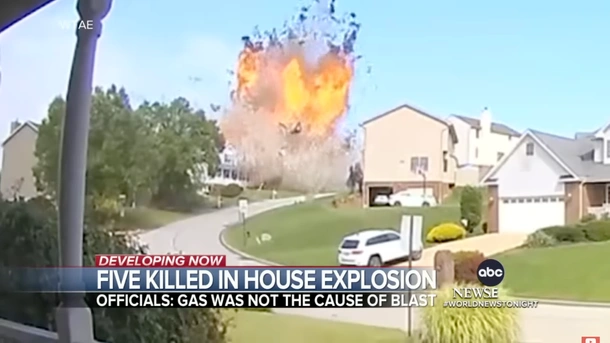 Explosion Levels House in Pennsylvania, Causing Devastation to Nearby Homes
